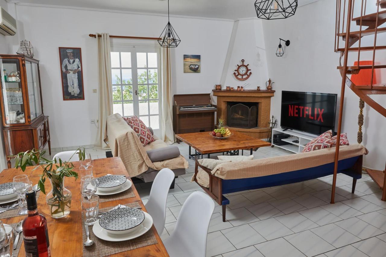 180° View To Sea Villa Vathí Exterior foto